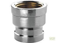Muffe reduziert Messing chrom 1/2" x 3/8"...