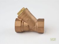 Rotguss-Schmutzfänger 1/2" mit Edelstahl Sieb...