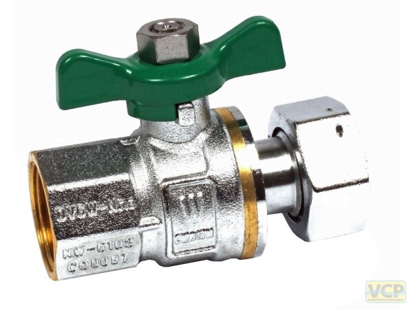 Trinkwasser Kugelhahn 1" PN 10 Ig x Mutter mit Stoffbuchse bis +65°C