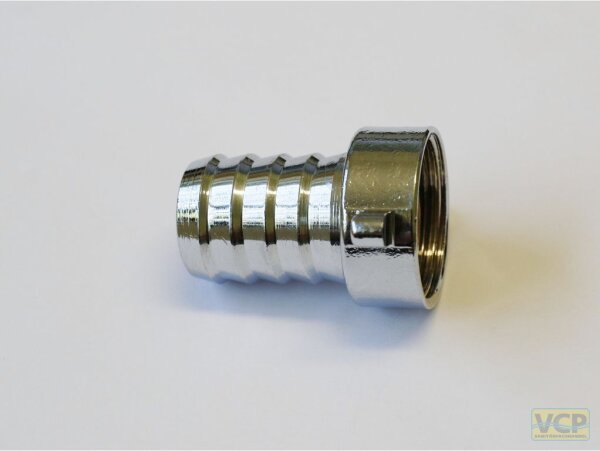 2/3-Schlauchverschraubung verchromt 1/2" x 1/2"