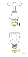 Wasserhahnscheibe PTFE 14mm - 3/8"
