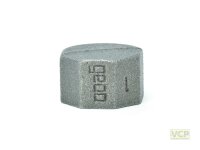 Kappe sechskant 6/4" TG schwarz