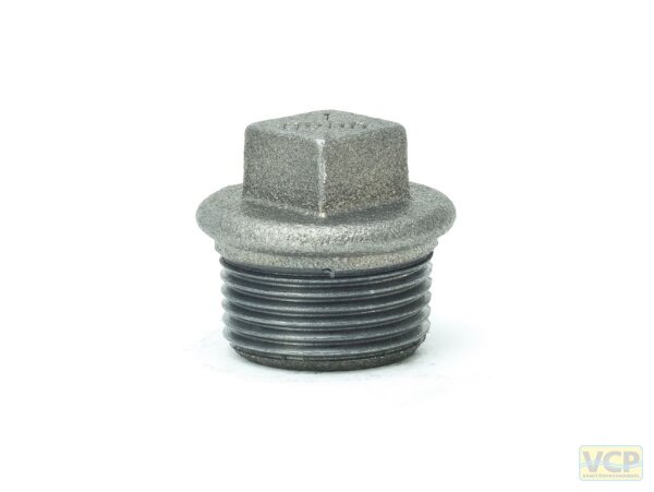 Stopfen 5/4" mit Rand TG schwarz