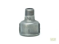 Reduziermuffe 6/4"Ig x 5/4"Ag TG schwarz