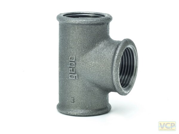 T-Stück 1" TG schwarz