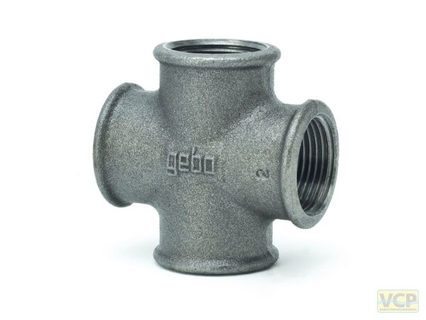 Kreuzstück 3/4" TG schwarz