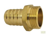 Sauger-Schlauchstück Messing blank 13mm x 1/2"Ag
