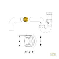 Gummi-Nippel für Spitzende Siphon an Spitzende HT-Rohr DN50/40 46x40mm weiss / 3079