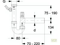 Kugelgelenk-Siphon 6/4" DN40 für Spülen,...