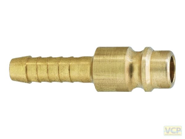 Druckluftstecker Messing mit Schlauchtülle 9mm