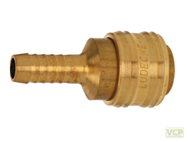 Druckluftkupplung Messing mit Schlauchtülle 13mm
