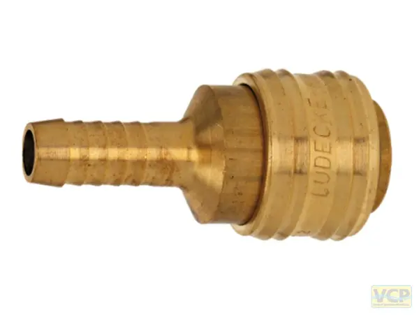 Druckluftkupplung Messing mit Schlauchtülle 13mm