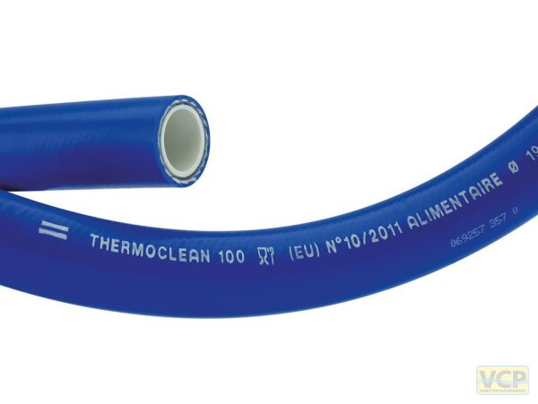 Lebensmittelschlauch "Thermoclean" 1" 34 x 25mm von -15°C bis +100°C blau per lfm