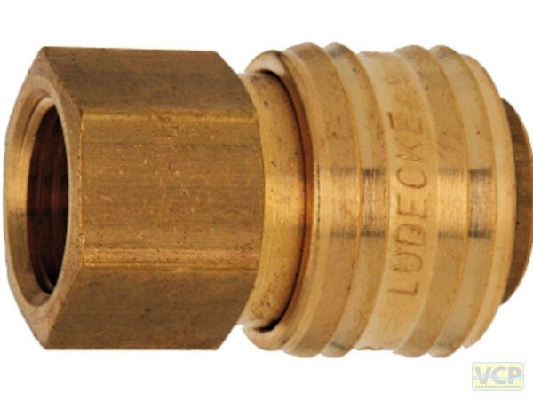Druckluftkupplung Messing 1/4"Ig