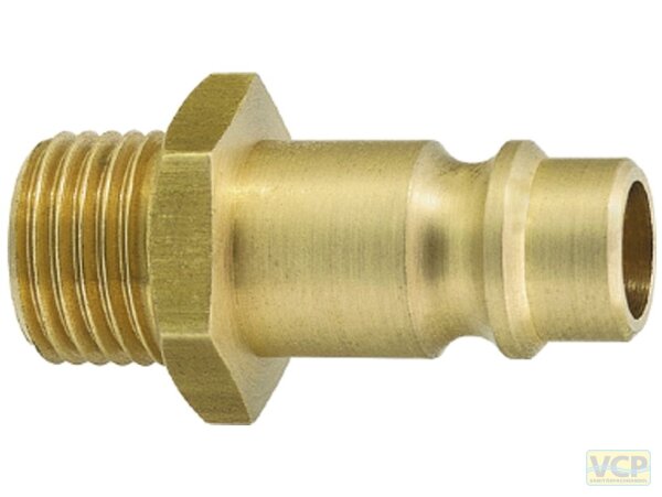 Druckluftstecker Messing 1/4"Ag