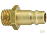 Druckluftstecker Messing 1/4"Ag