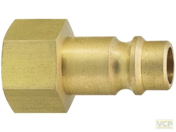 Druckluftstecker Messing 1/4"Ig
