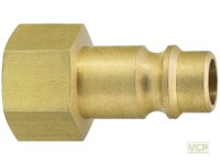 Druckluftstecker Messing 1/4"Ig