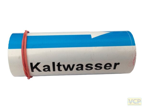 Klebebezeichnungsband Kaltwasser Farbe blau DIN2404 -40°C bis +70°C