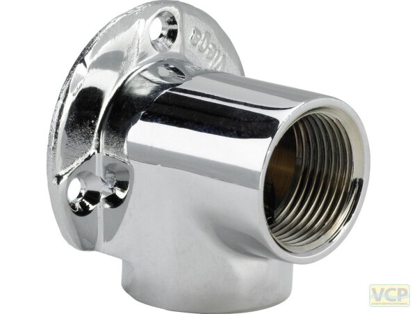 Wandscheibe Messing chrom 1/2"