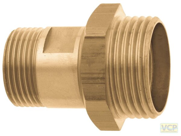 Geka plus Gewindenippel mit Ag 1/2" x Ag 3/4"