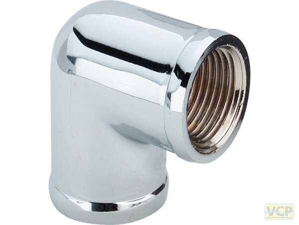 Winkel Messing chrom 90° 3/4"Ig