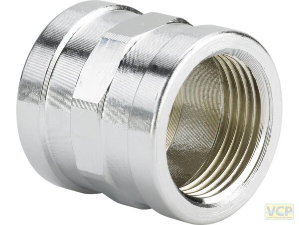 Muffe Rotguss chrom 1/2"