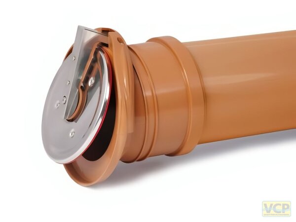 Rohrendklappe DN110 orange