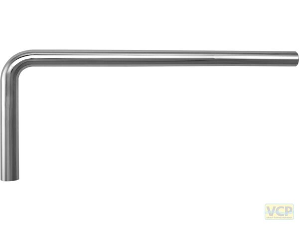 Abgangsrohr 90° 32x220x680mm Messing chrom