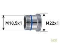 Übergangsstück M18,5x1 Ag x M22x1 Ag für...