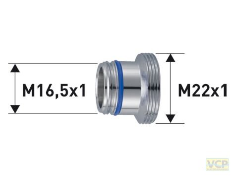Übergangsstück M16,5x1 Ag x M22x1 Ag für Cache TT
